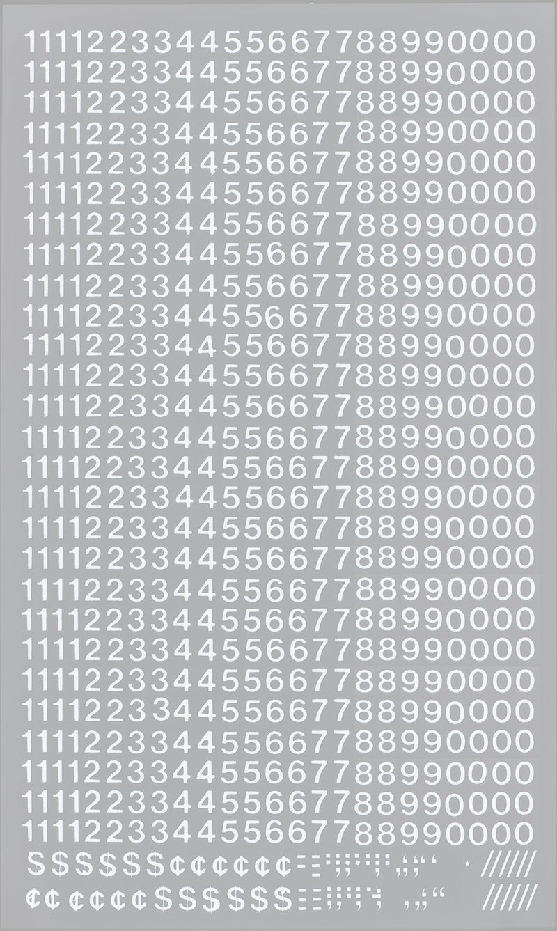 Chartpak Self-Adhesive Vinyl Numbers, 1/4 Inch High, White, 718 per Pack (01106) - Image 2